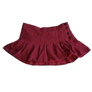 Miley Cryus Mini Skirt Micro Plaid Pleated Cute Punk Y2k 2000s Houndstooth